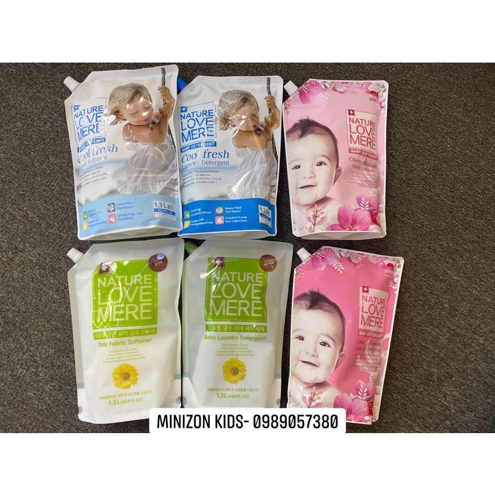 Nước Giặt, Xả Túi Nature Love Mere 1.3 Lít Mẫu Mới Chính Hãng