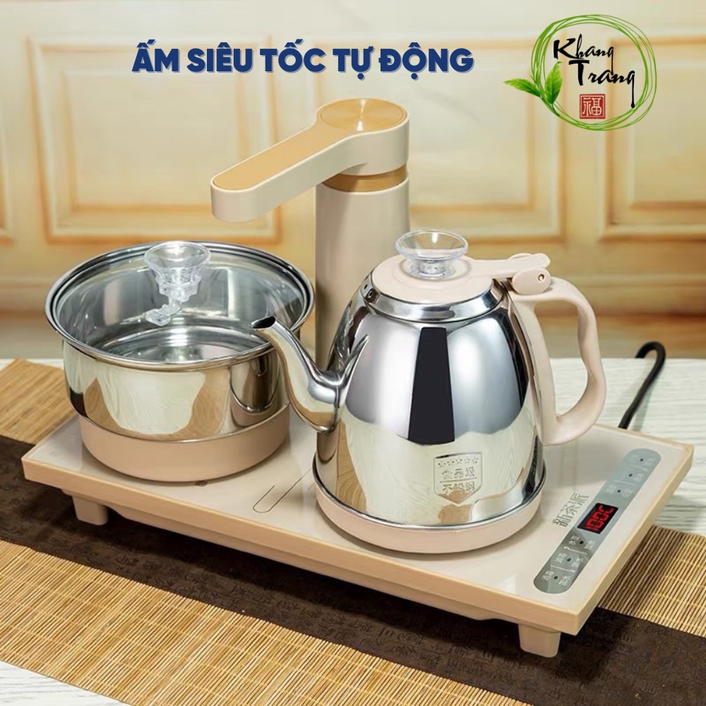 Ấm Siêu Tốc Tự Động ⚡ GIÁ TỐT NHẤT ⚡ Quay Bơm Nước Tại Bàn, An Toàn Hiện Đại