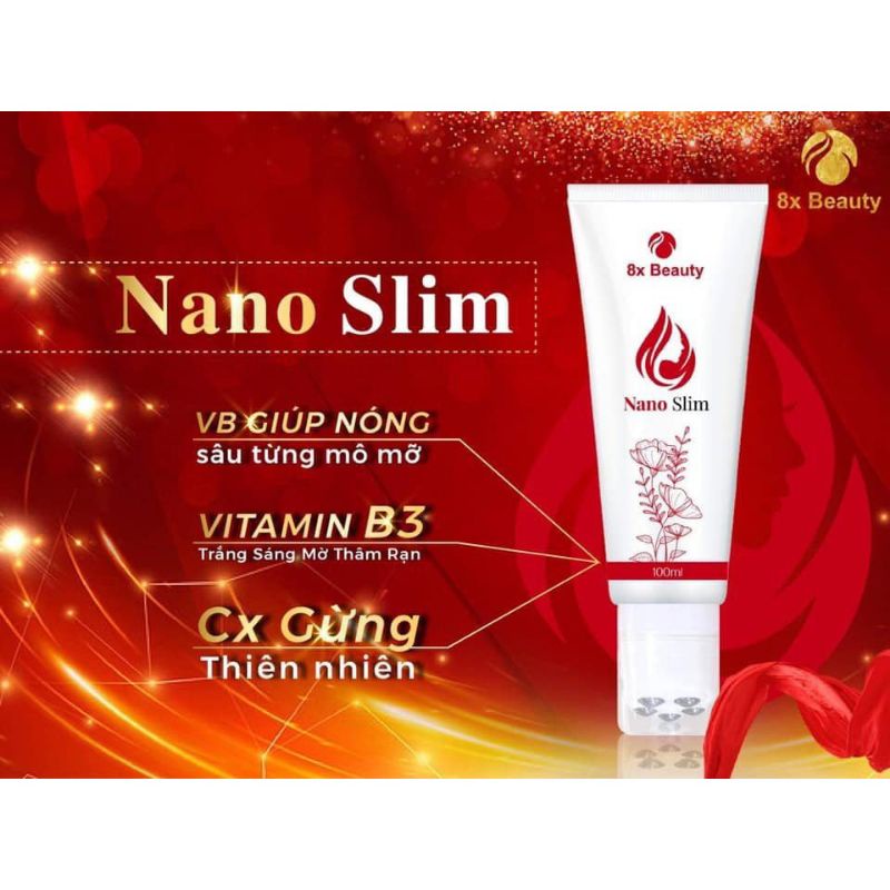 KEM TAN MỠ NANO SLIM 8X BEAUTY GIÚP TAN MỠ ĐẸP DA LÀM DA CĂNG BÓNG