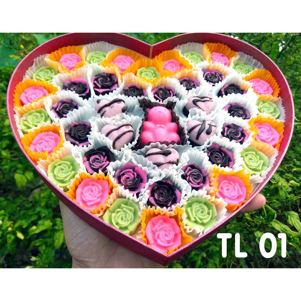 SOCOLA VALENTINE 2019 - MÀU TỰ NHIÊN - HỘP TIM LỚN (45 viên)