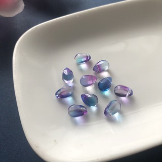 [Nguyên liệu làm trâm] 5 hạt thủy tinh giọt nước 6*9mm