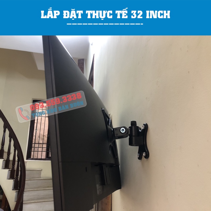 #CY01 - Giá Treo Màn Hình ErgoTek E10 17 - 27Inch ( Up to 32 Inch ) - Hợp Kim Nhôm - Giá Treo Tivi Xoay 360 Độ