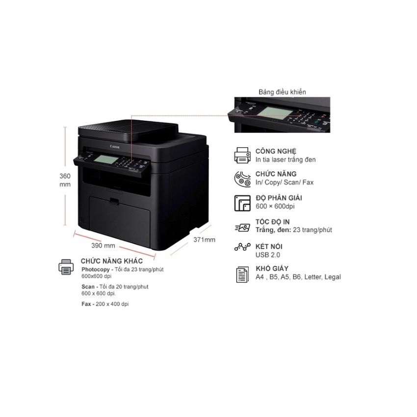 Máy in Laser đa chức năng Canon MF235 (In, Scan, Copy, Fax) Hàng mới chính hãng