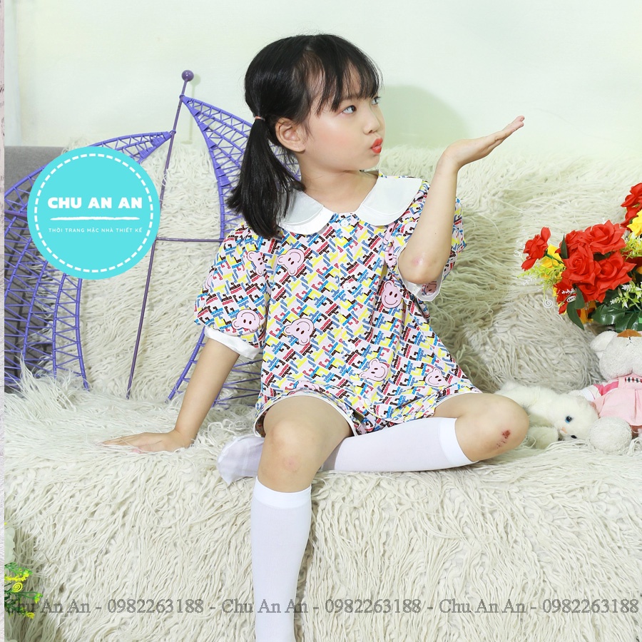 Bộ Pizama bé gái Lụa Mango Cao Cấp - Sét Mặc Nhà Cộc Tay Cho Bé Yêu