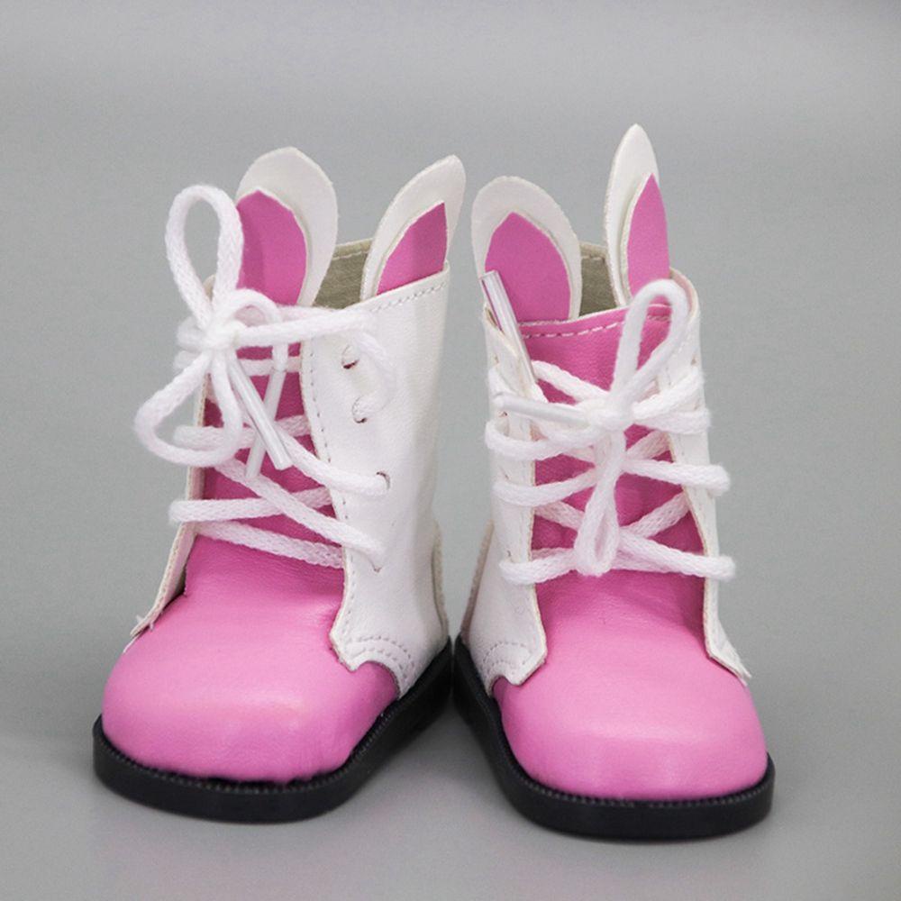 Giày Da PU Màu Cầu Vồng Cho Búp Bê 4 Kiểu 6x3cm
