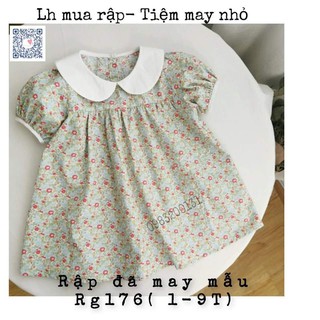 Rập giấy _rg176_rập váy cổ sen tay phồng