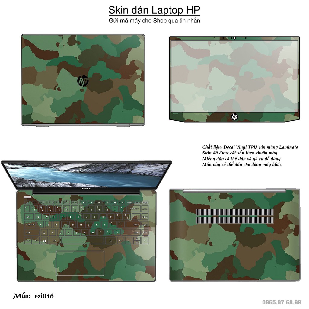 Skin dán Laptop HP in hình rằn ri nhiều mẫu 3 (inbox mã máy cho Shop)