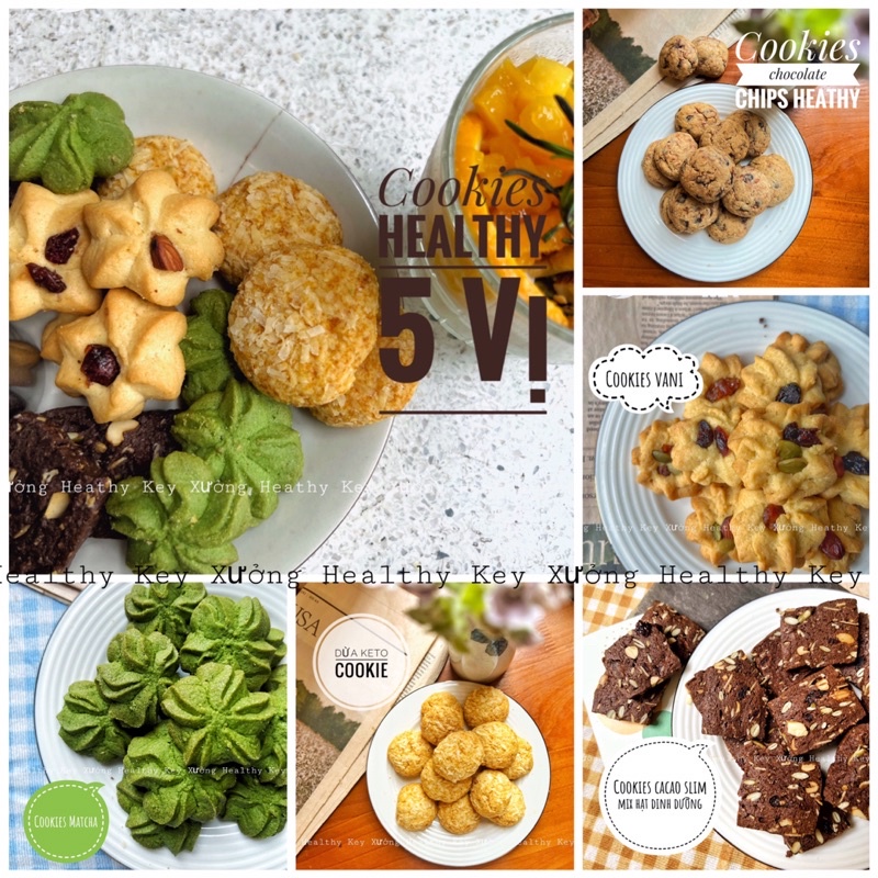 Bánh Cookies Nguyên Cám Healthy, Bánh Phù Hợp Cho Người Ăn Kiêng