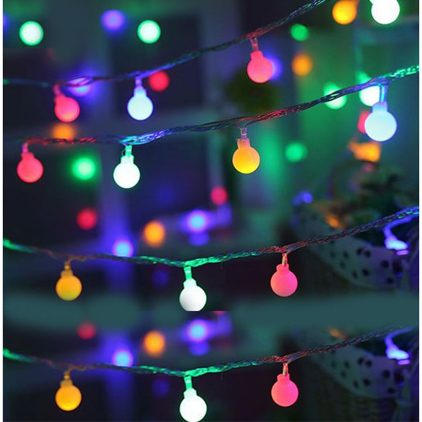 Dây đèn led bóng tròn trang trí phòng - noel - trang trí tết