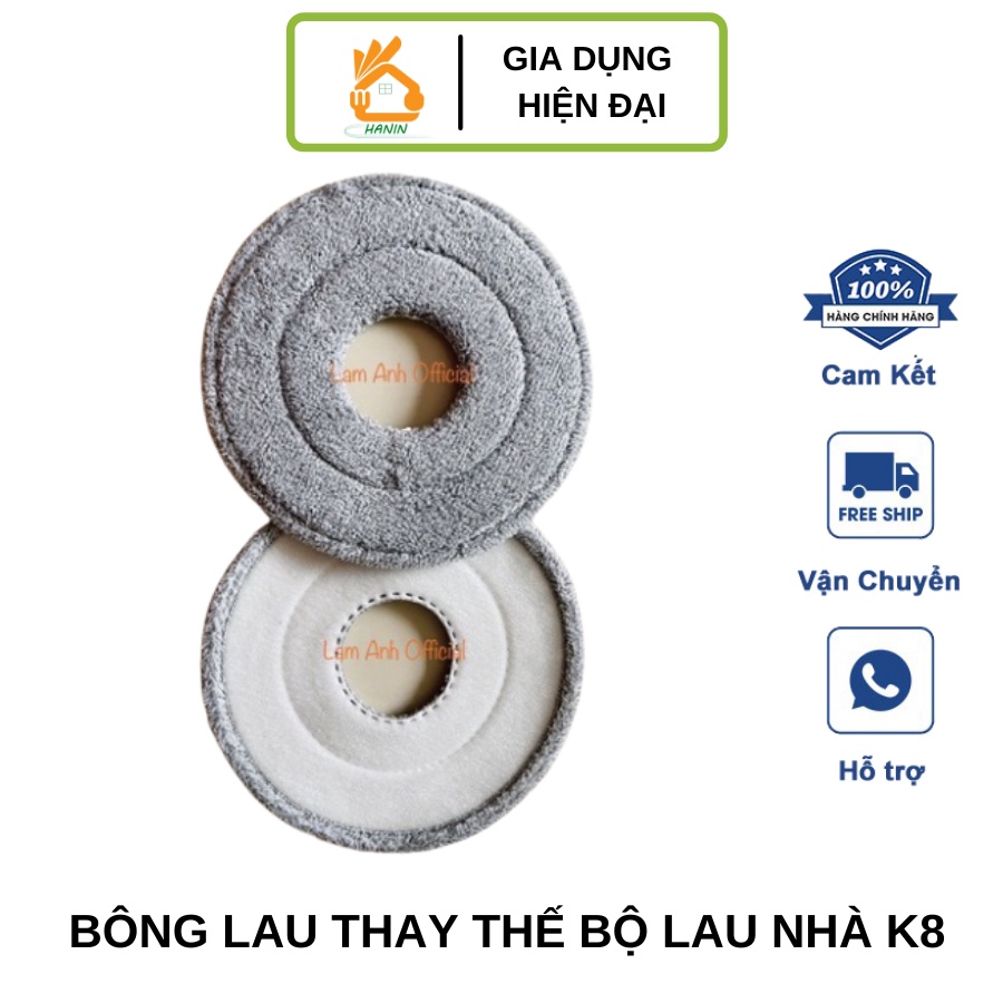 Bông tròn lau nhà K9 Bộ cây lau nhà tách nước Hand MOP/ tách nươc K9/CHEF CHEF