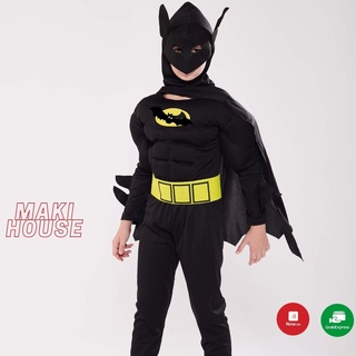 Quần áo người nhện hoá trang trẻ em siêu nhân halloween Maki Người Dơi