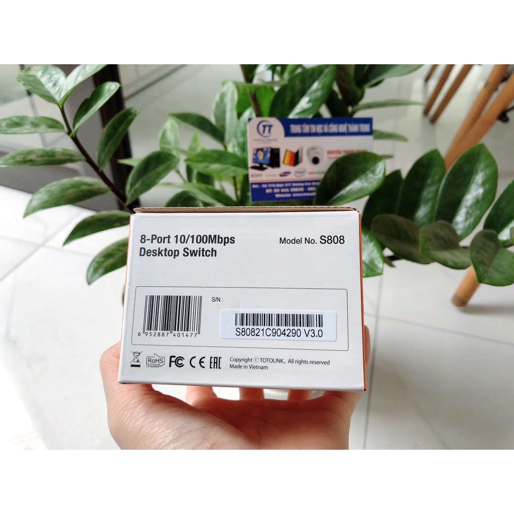 Bộ Chia Mạng LAN - Switch TOTOLINK 8 cổng S808 10/100Mbps - Mới CHÍNH HÃNG BẢO HÀNH 24 THÁNG