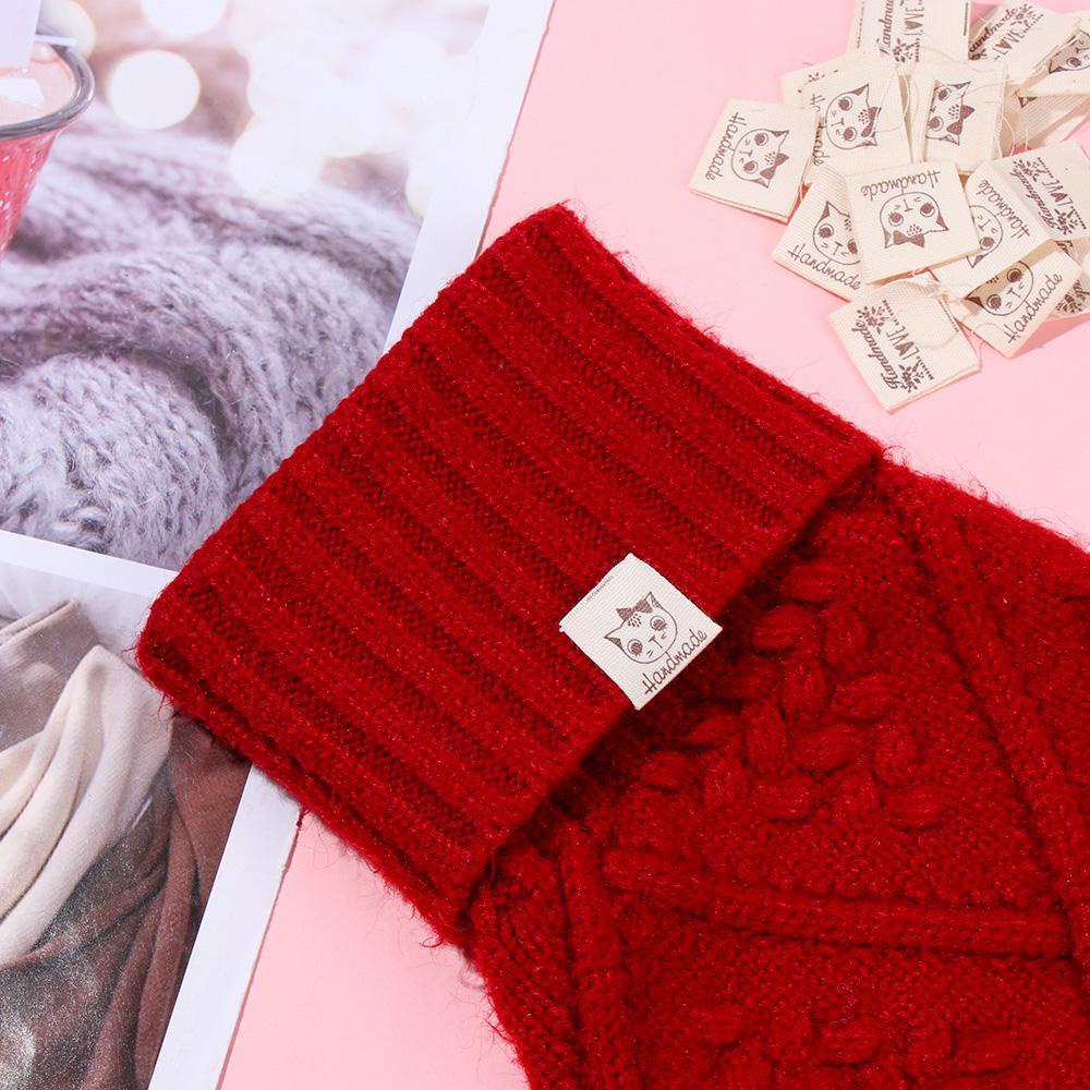 Set 50 Thẻ Vải Dệt Họa Tiết Trái Tim Hoạt Hình Trang Trí Quần Áo Cho Mèo Cưng