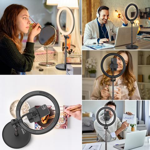 ULANZI VL120C (3000K-6500K) - HÀNG CHÍNH HÃNG - Đèn LED để bàn, có thể điều chỉnh chiều cao, đi kèm ngàm kẹp điện thoại