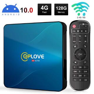 ANDROID 10 Qplove Q8 TV BOX,Thiết Bị Chuyển Đổi Tv Thường Thành Smart Tv Qplox-A53 / Wifi 2.4g / 5g + Lan 100m / 4k Uhd /