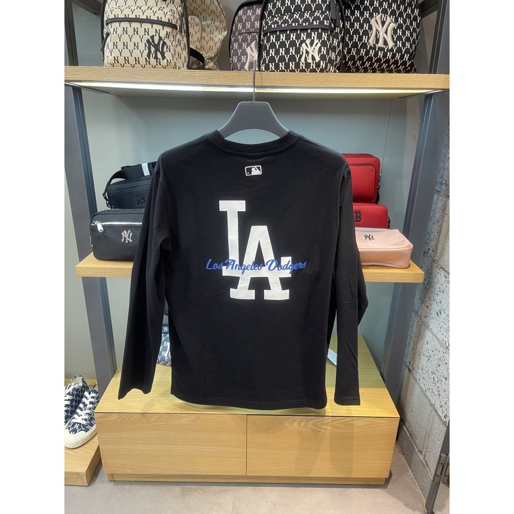 MLB Áo thun tay dài cổ tròn cỡ lớn thời trang mùa xuân cho nam và nữ 31TS3L