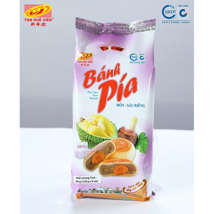Bánh Pía Khoai Môn Sầu Riêng Trứng Muối Tân Huê Viên - Túi 600g - Đặc Sản Sóc Trăng