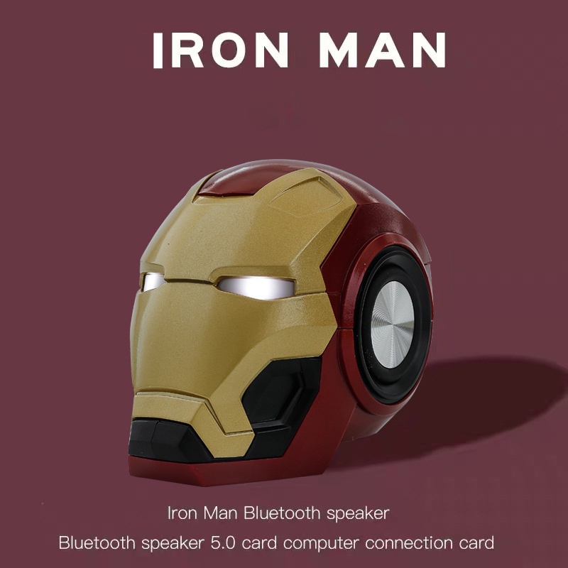 Loa Bluetooth Iron Man Tiêu chuẩn âm trầm cao với đèn LED / Loa sáng tạo chất lượng cao / Loa không dây