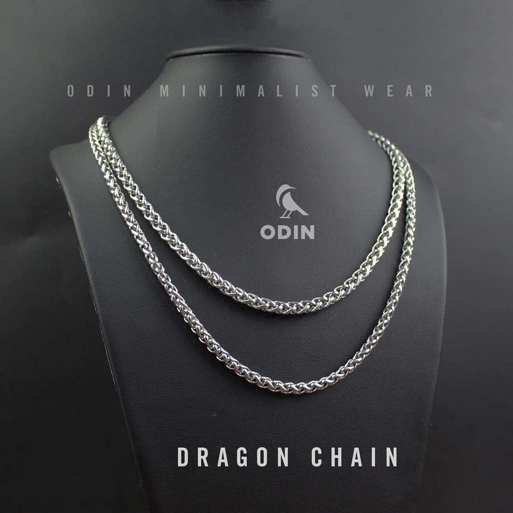 Dây chuyền Dragon Fin - Form vảy Rồng - Thép Titanium 316L - KHÔNG GỈ