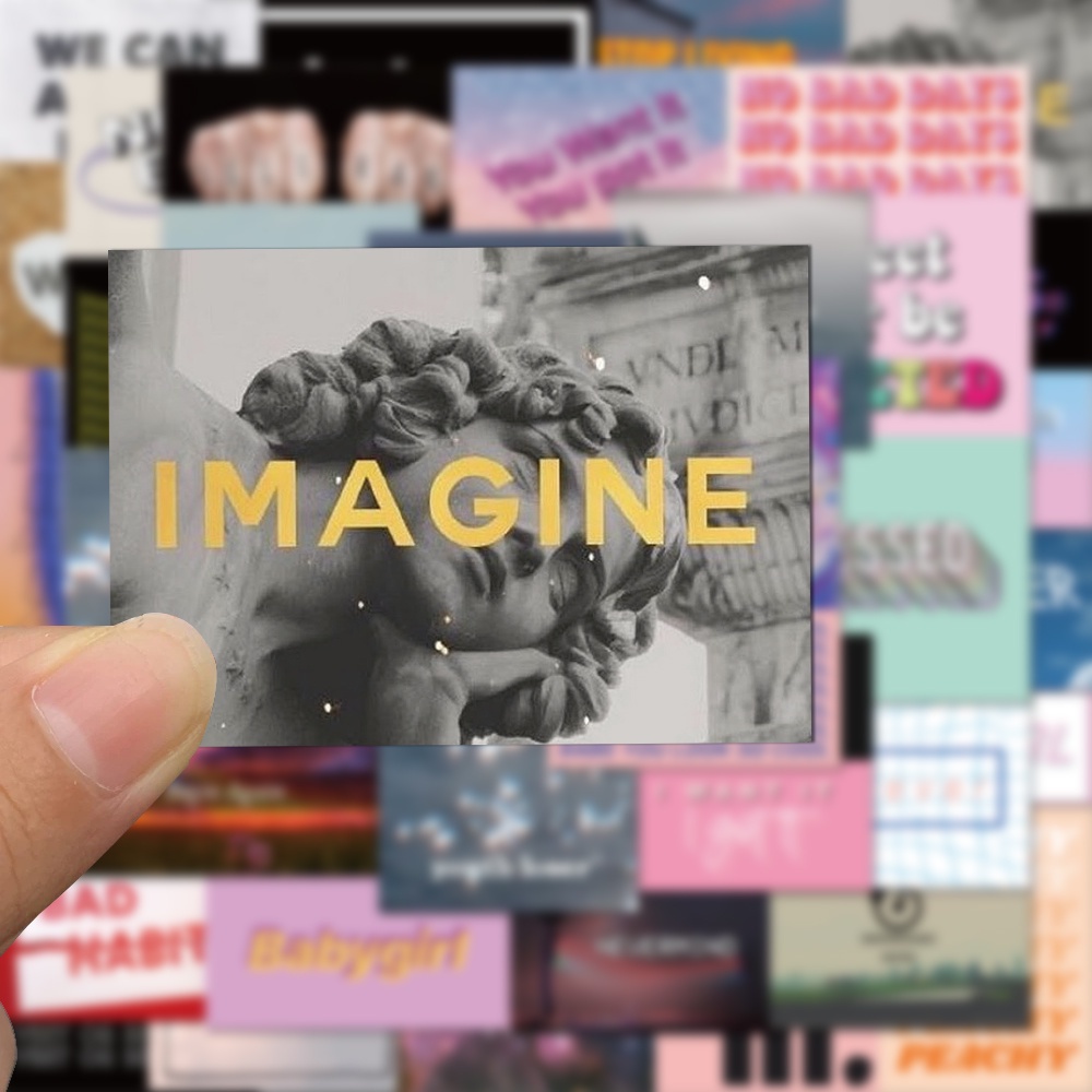 Set 50 miếng dán trang trí chống nước cho sổ tay/ laptop