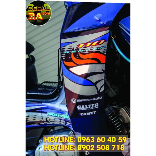 Tem xe sirius Broncos Denver 110 bao chất