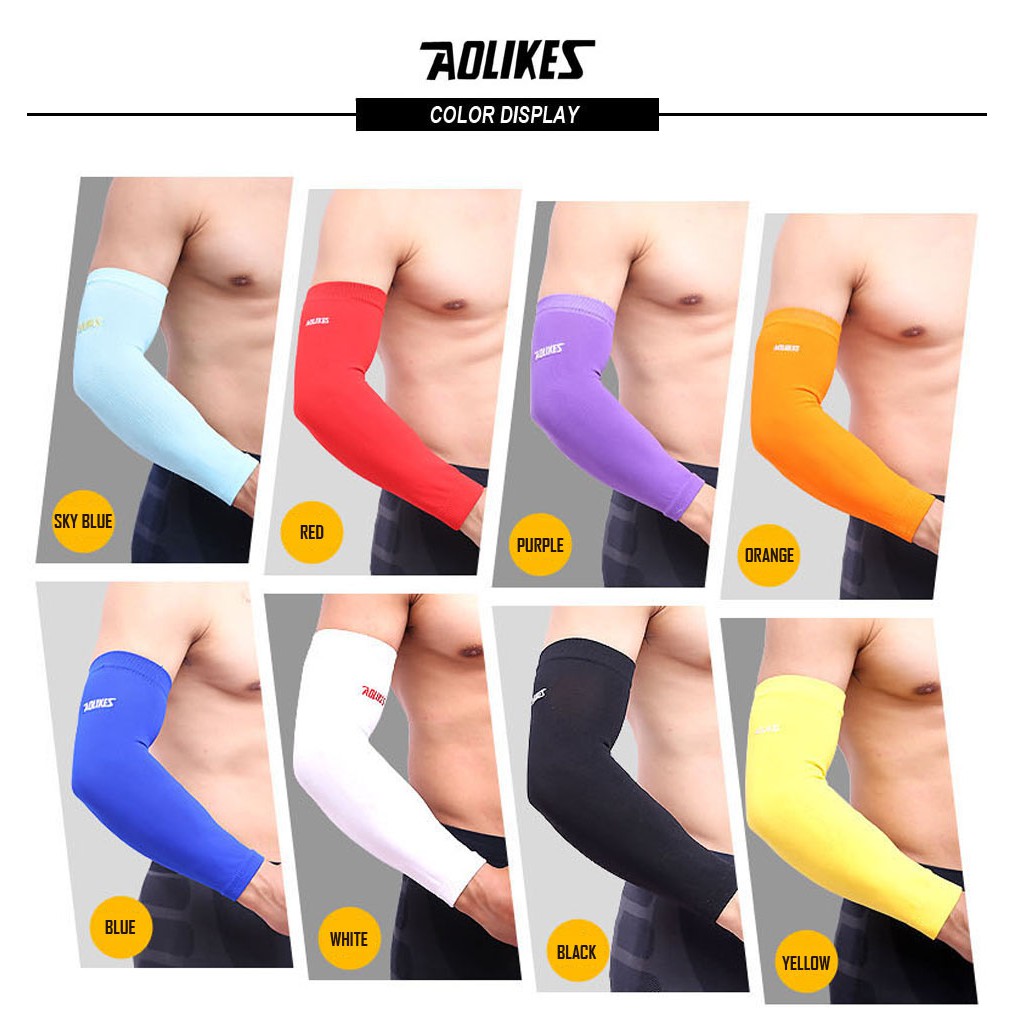 Bộ 2 ống tay chống nắng AOLIKES A-7146 bảo vệ khủy tay thoáng khí khi chơi thể thao sport arm sleeve