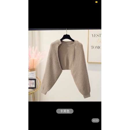 Áo len khoác ngoài crotop tay bồng( ảnh khách chụp 6,7,8) | BigBuy360 - bigbuy360.vn