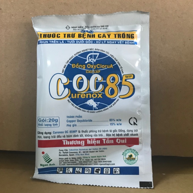 Thuốc trừ nấm trên hoa kiểng COC85 WP 20gram