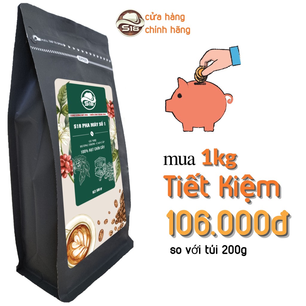 cafe nguyên chất - cà phê rang xay - robusta arabica culi 200g, 1kg - S18 coffee