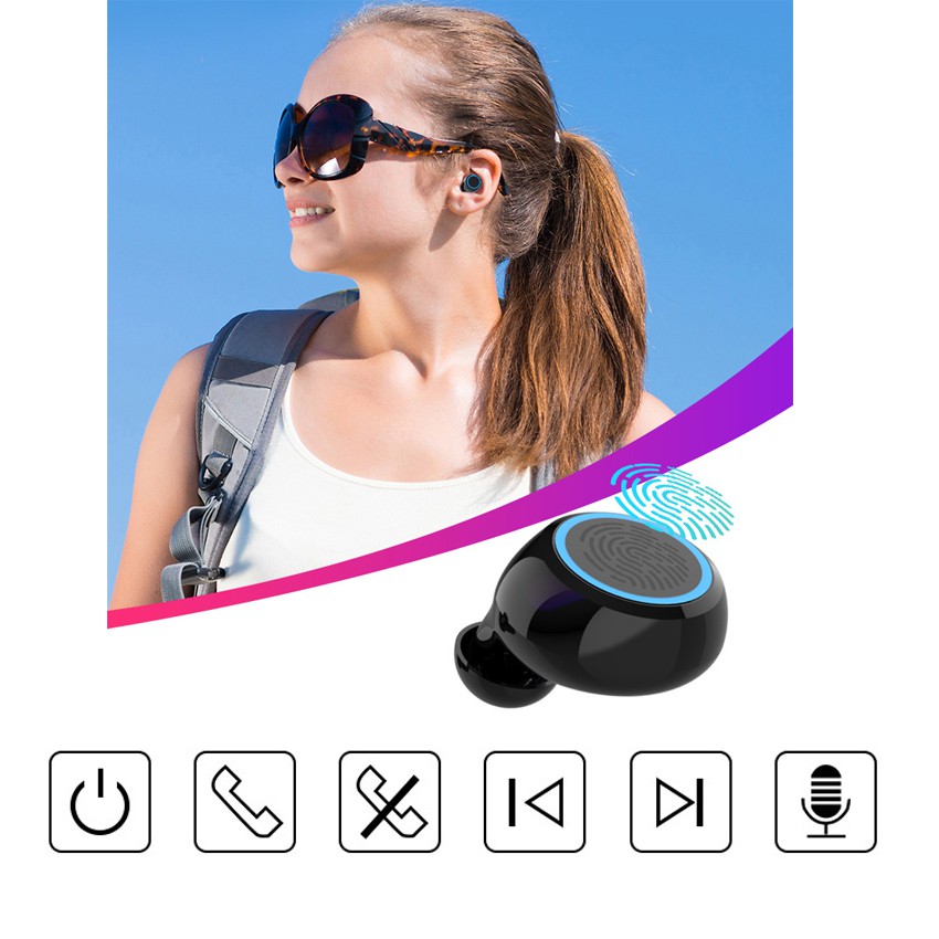 Tai Nghe Không Dây TWS Bluetooth5.0 NEWEST M11, Tai Nghe HIFI IPX7 Chống Nước, Kiêm Sạc Dự Phòng 3300mah