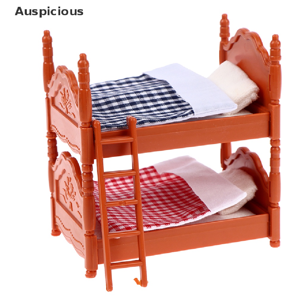 Bộ giường ngủ mini trang trí nhà búp bê