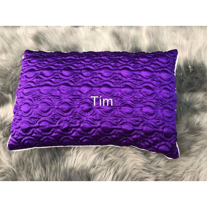 Gối lụa trần bông spa 30x45cm