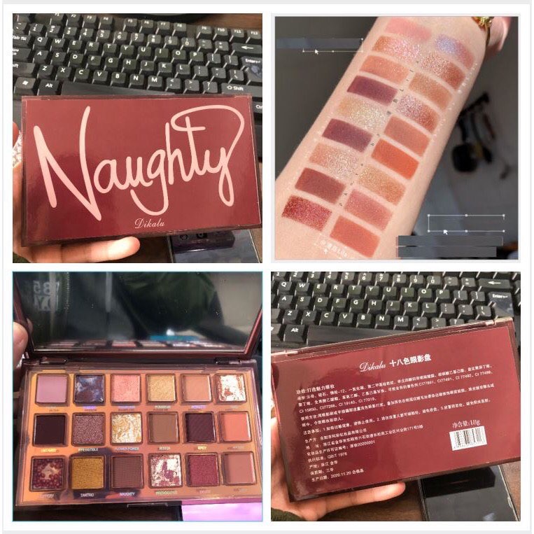 Bảng Mắt Dikalu 18 Ô Nhũ Lì Vỏ Nâu Naughty