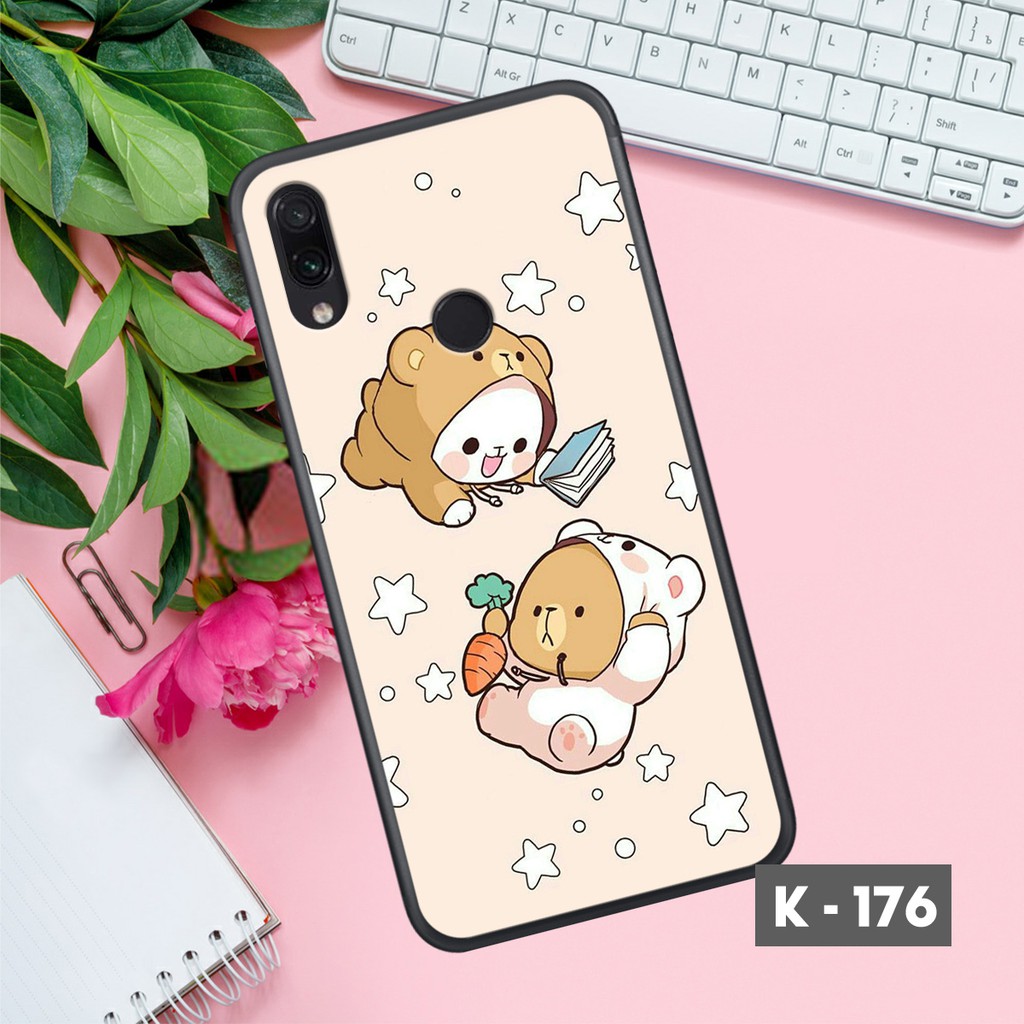 Ốp điện thoại XIAOMI MI 7 NOTE 7 3E in uv hình con vật ngộ nghĩnh dành cho các cô nàng cá tính