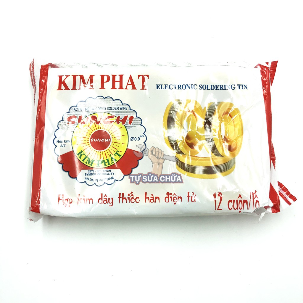 Combo 1 lố 12 cuộn thiếc Sunchi cao cấp hỗ  - Cuộn chì hàn