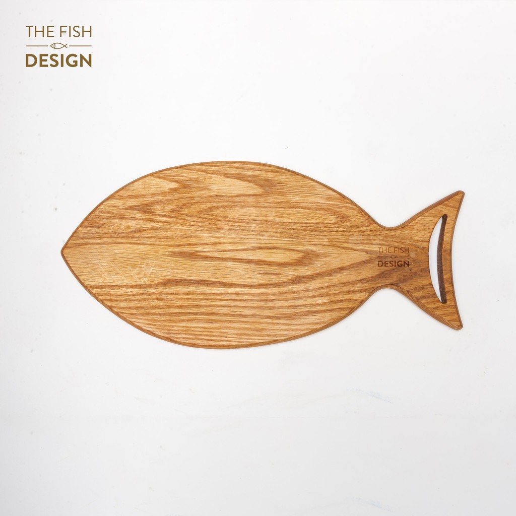 THỚT GỖ SỒI HÌNH CÁ DÀI | ẢNH THẬT SHOP TỰ CHỤP | THE FISH DESIGN