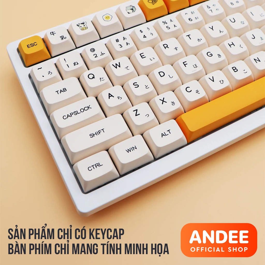 Keycap XDA Honey Milk/Matcha/Sea Salt/Shimmer nhiều màu dễ thương cho bàn phím cơ