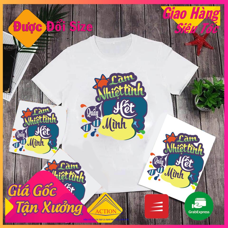 [GIÁ SỈ] Áo Thun Team Sologan – [THE ACTION]   - Inbox chọn Size ( Quà Tặng)