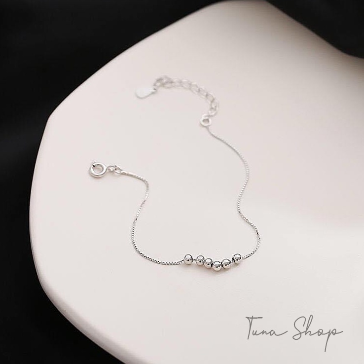 Lắc tay bi Bạc, Vòng tay bạc nữ bi trơn cao cấp TUNASILVER 𝐂𝐚𝐦 𝐤𝐞̂́𝐭 𝐜𝐡𝐮𝐚̂̉𝐧 𝐁𝐚̣𝐜 _ 𝐓𝐔𝐍𝐀𝐒𝐇𝐎𝐏 Trang sức Bạc
