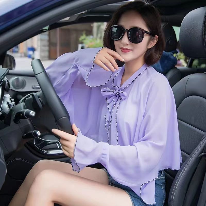 Áo Choàng Mỏng Chống Nắng Chống Tia Cực Tím Hình Lá Sen Thời Trang Đi Biển Mùa Hè