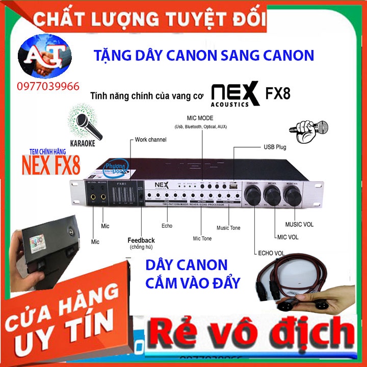 Vang cơ karaoke nex fx30 plus có REVER hát hay như vang số vang nex fx9 plus FX50PLUS hàng nhập khẩu loại 1