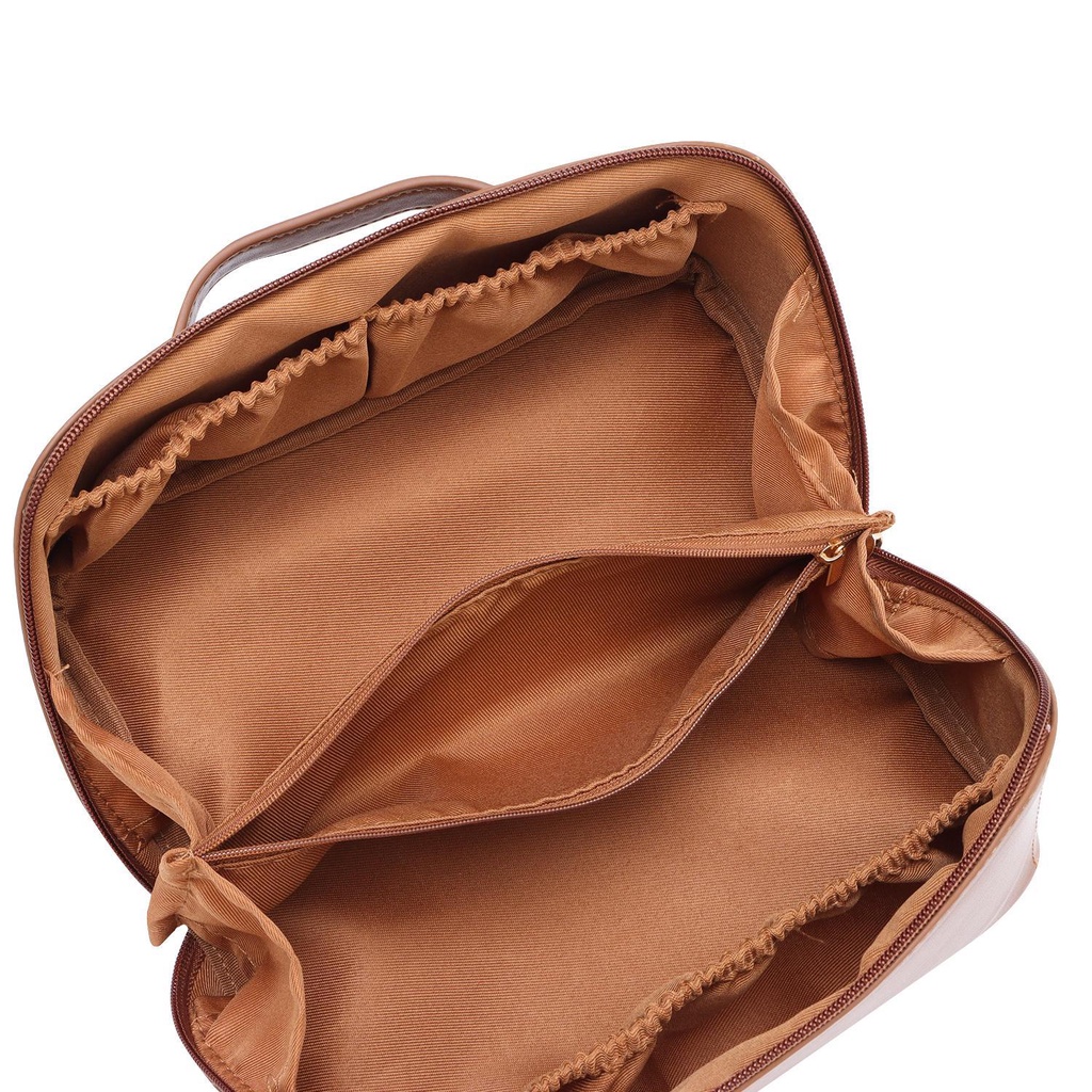 Ebinlands Túi Da PU Đựng Mỹ Phẩm Nhiều Ngăn Không Thấm Nước