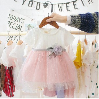 [Tặng KẸP XINH Cho bé 🎀] [108]  Váy Công Chúa Bé Gái, Đầm Công Chúa Bé Gái Đính Hoa Hồng từ 6 tháng - 3 tuổi