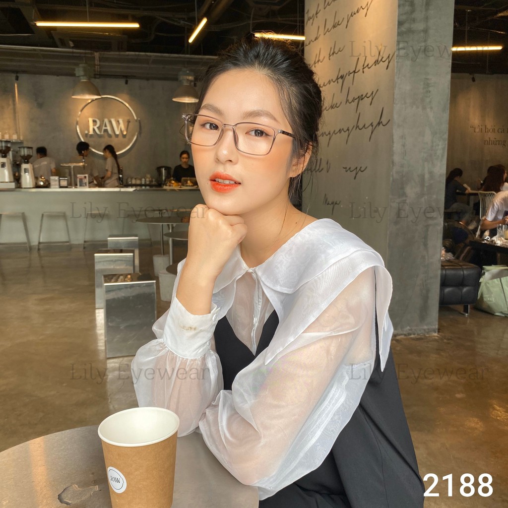 Gọng kính cận nam nữ Lilyeyewear nhựa dẻo, mắt vuông, nhiều màu Y2188 | BigBuy360 - bigbuy360.vn