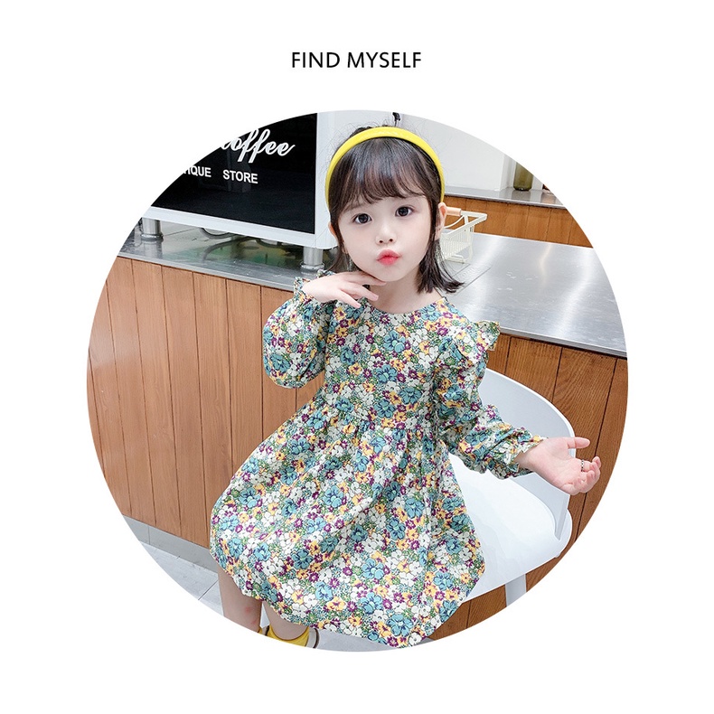 Đầm Cotton Thời Trang Mùa Thu Xinh Xắn Dành Cho Bé Gái