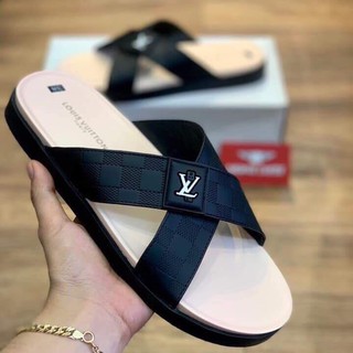 Dép LV ❤️FREESHIP❤️ Dép nam LV quai ngang - Dép Nam 2 Quai Cao Cấp DG20