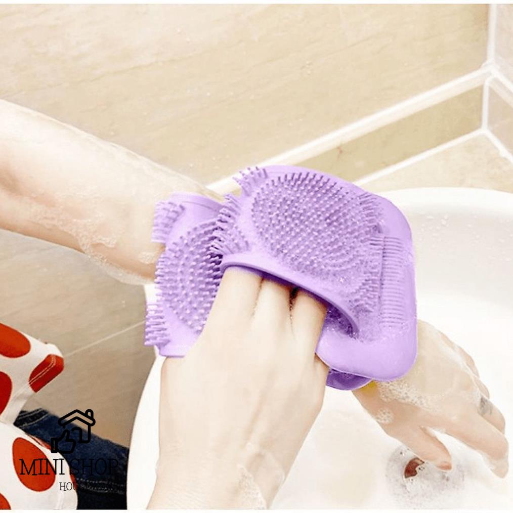 Dây - Đai Chà Lưng Cọ Lưng Silicon 2 Mặt Gai Tẩy Tế Bào Chết