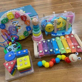 Bộ đồ chơi gỗ thông minh 7 món đồ cho bé_TA108