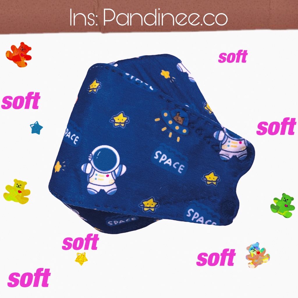 Sỉ Khẩu trang KF94 cao cấp xuất Hàn, khẩu trang in hình dễ thương Pandinee KT02