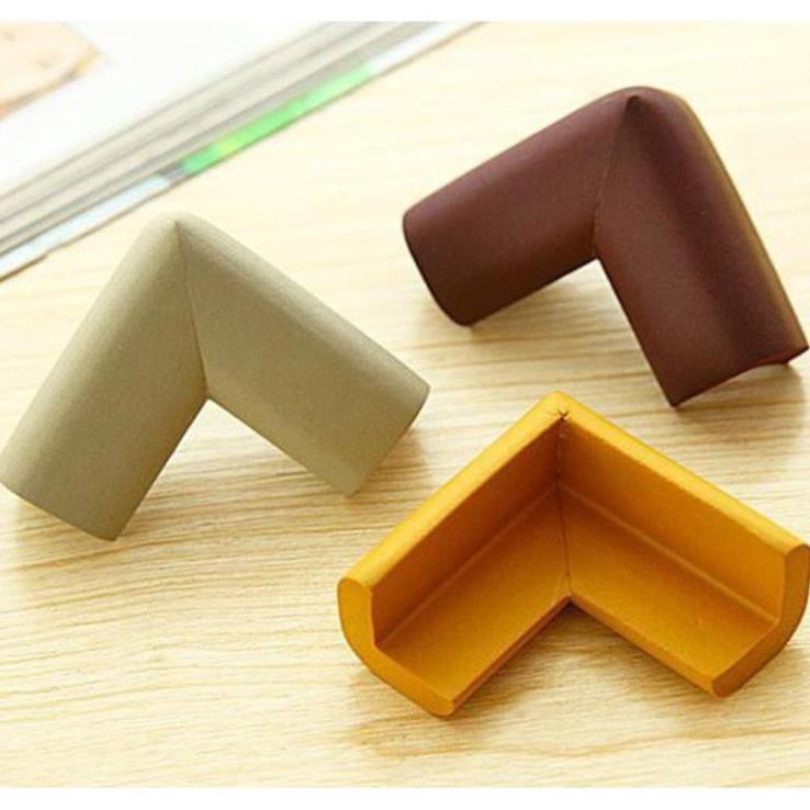 Bộ 4 miếng bọc góc bàn an toàn cho bé ( tặng băng keo dán)